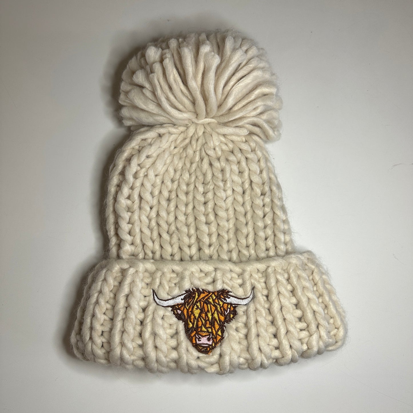 Limited Edition Highland Cow Beanie in Cream