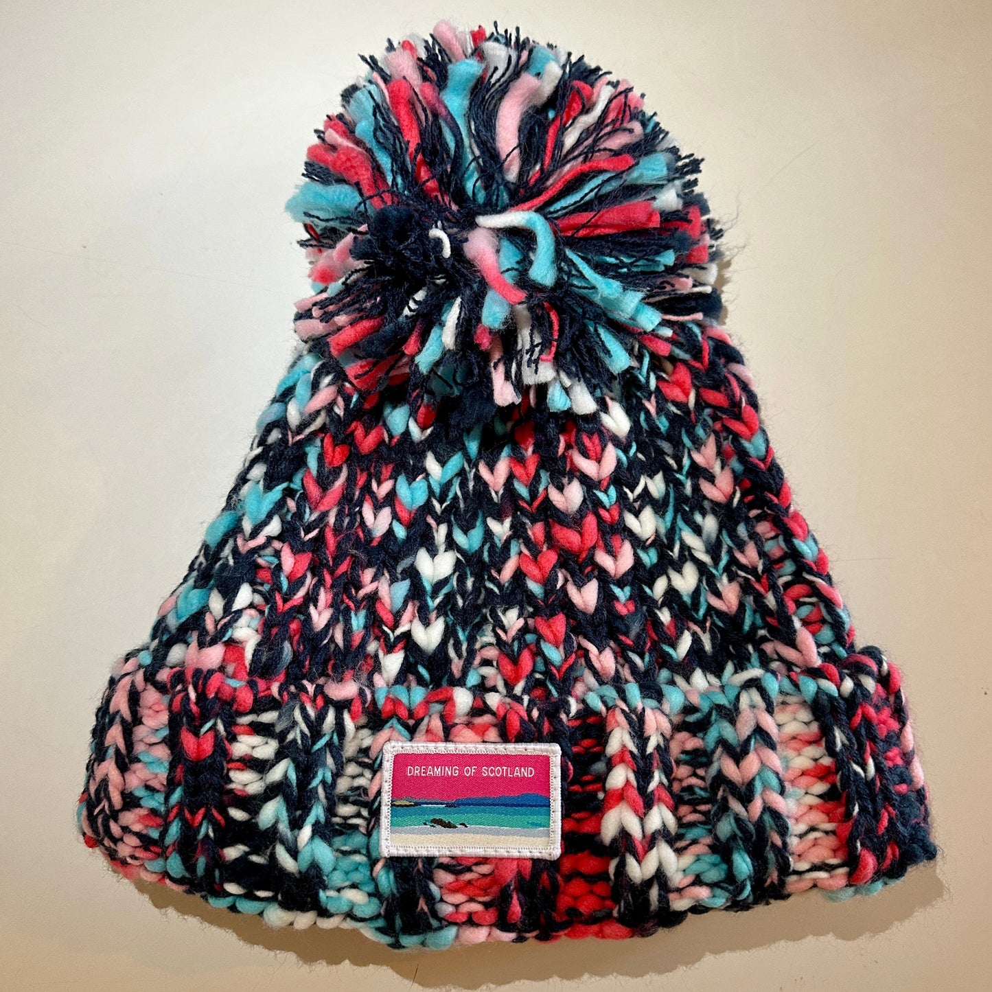 NEW Dreaming of Scotland Beanie in Blue & Pink