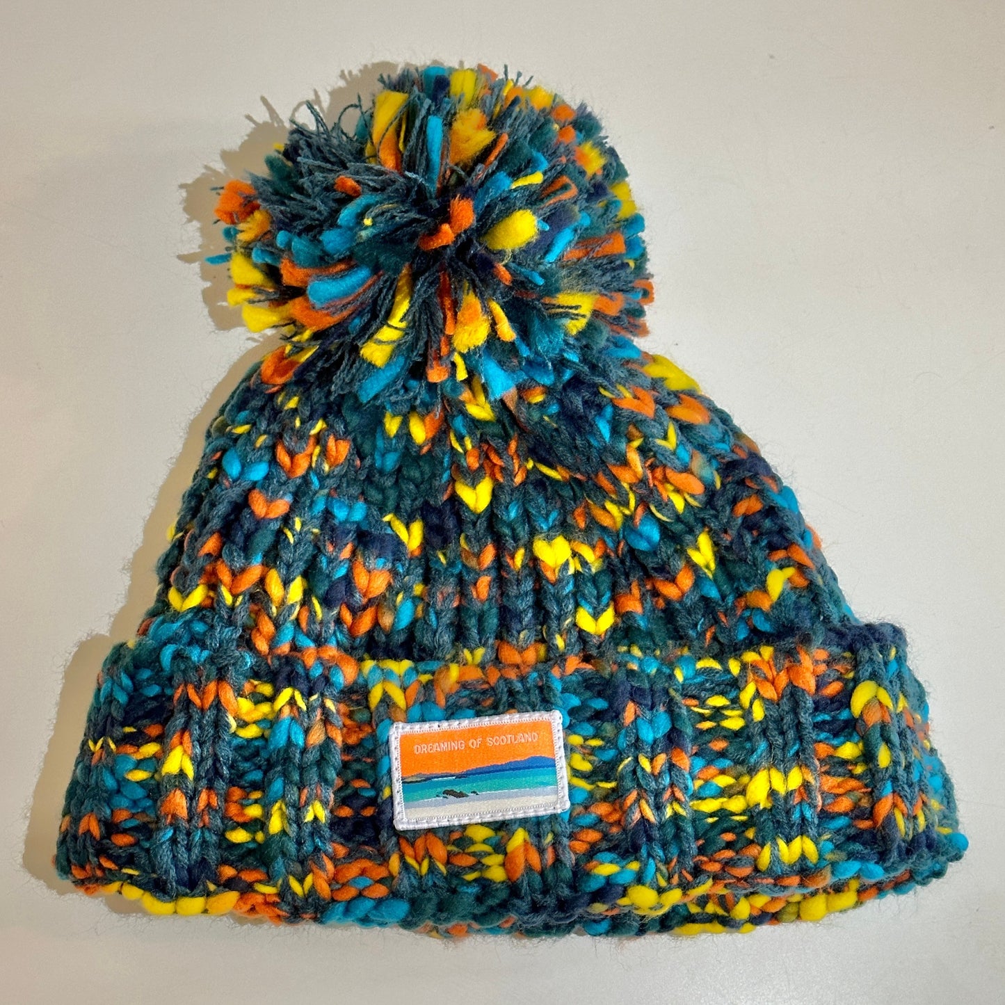 NEW Dreaming of Scotland Beanie in Blue & Orange