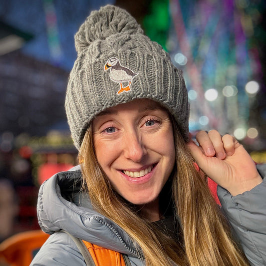 Puffin Beanie in Grey