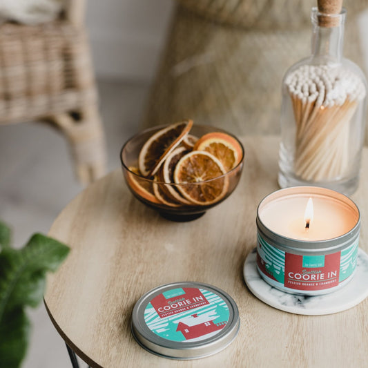 Coorie in festive scented candle